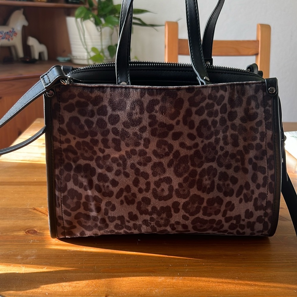 INC leopard crossbody purse